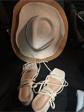 Summer Bundle - White Sandals & 2 Hats